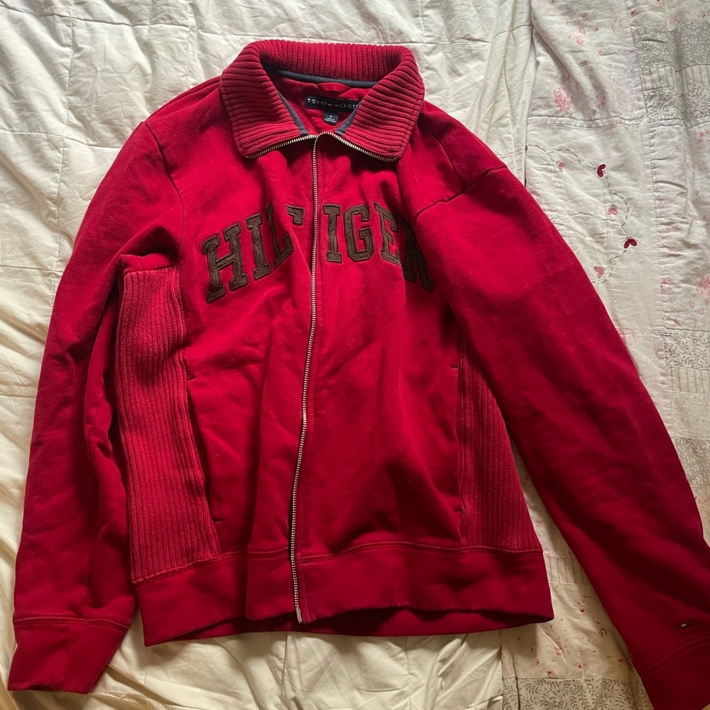 Red Hilfiger Zip-Up Jacket